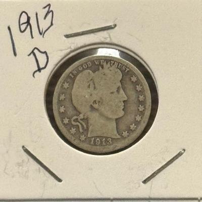 1913 D Barbaer Quarter