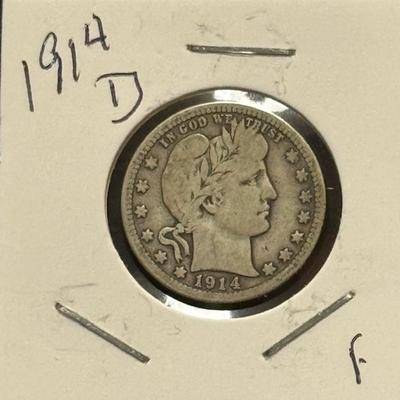 1914 D Barber Quarter