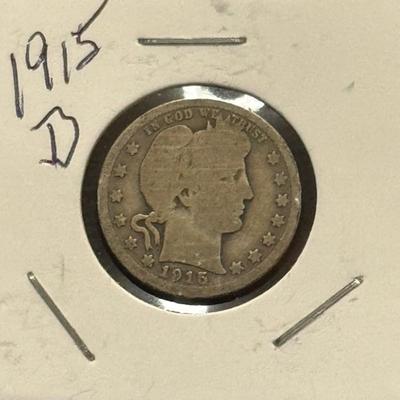1915 D Barber Quarter