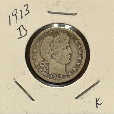 1913 D Barbaer Quarter