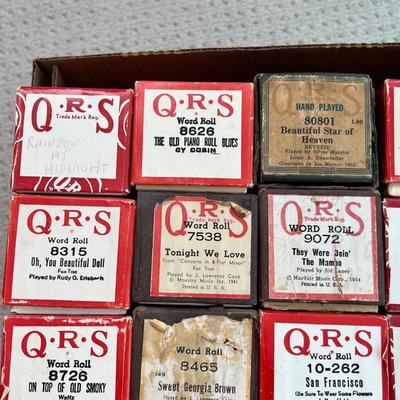 Lot 166 Player piano scrolls (box 2 of 3)