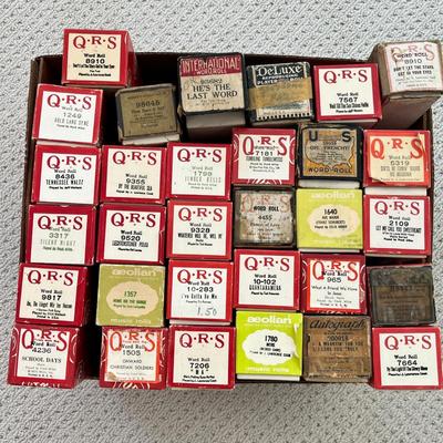 Lot 167 Player piano scrolls (box 2 of 3)