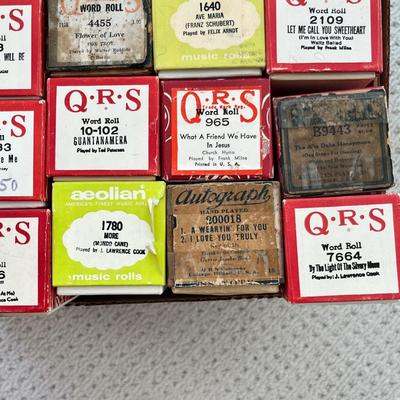 Lot 167 Player piano scrolls (box 2 of 3)