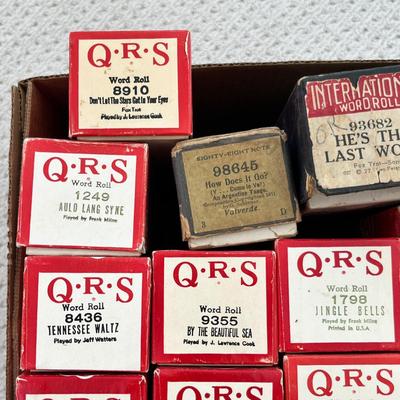 Lot 167 Player piano scrolls (box 2 of 3)
