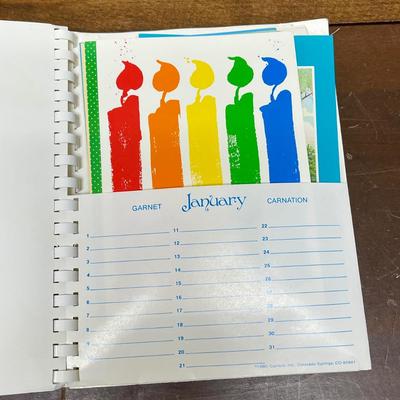 Lot of Greeting Card Planner Books with cards inside.