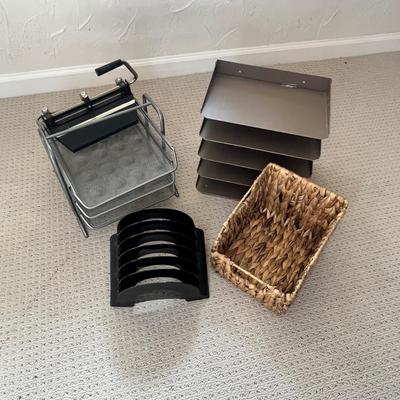 Lot 181 file storage trays and baskets