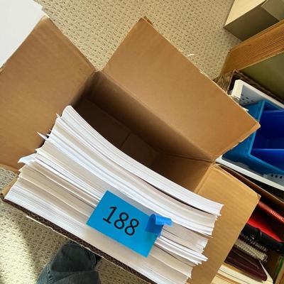 Lot 188 Box of printer paper - legal and 11x17
