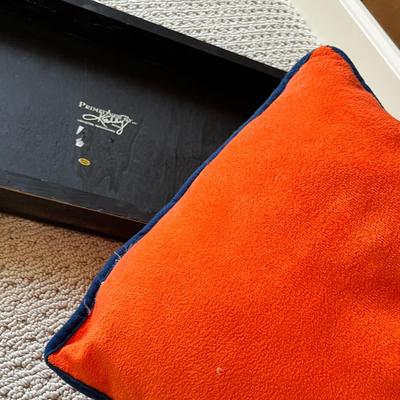 Lot 201 You only live once sign and Broncos pillow