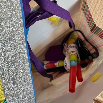 Lot 207 HDMI cords, photo albums, birthday gift bag