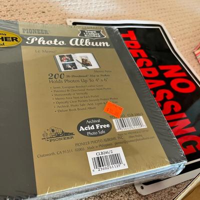 Lot 207 HDMI cords, photo albums, birthday gift bag