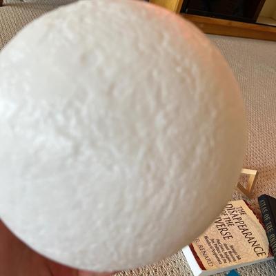 Lot 208 Moon globe on wooden stand, Universe books