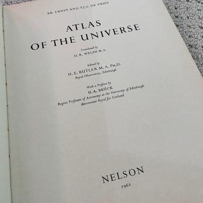 Lot 208 Moon globe on wooden stand, Universe books