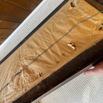 Lot 210 Antique Mirror - burled walnut hardwood frame (heavy)