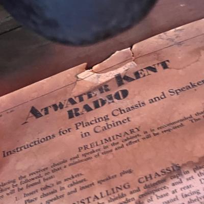 Lot 212 Putwater Kent Floor model antique radio (not tested)