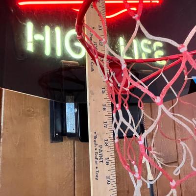 Lot 213 Vintage 90's Miller Lite neon basketball hoop sign