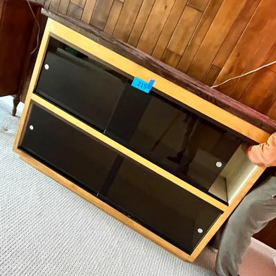 Lot 215 smoke glass bar display cabinet