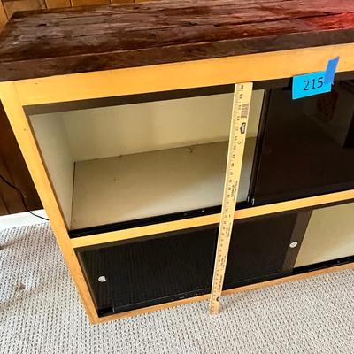 Lot 215 smoke glass bar display cabinet