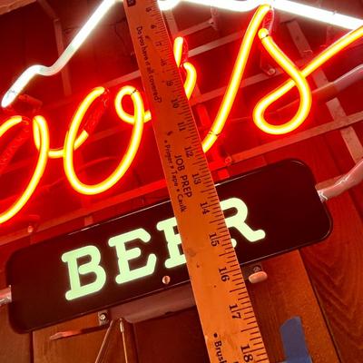 Lot 216 Vintage 80's Coors Neon sign