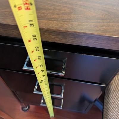 Industrial Metal Desk Table & Rolling Chair