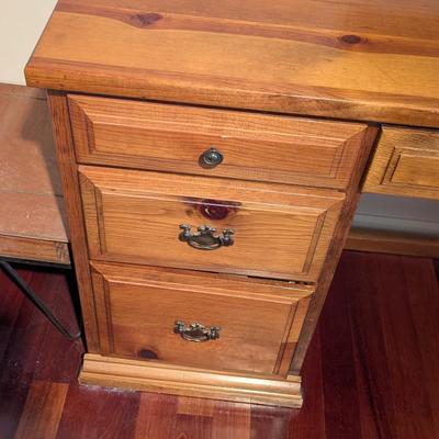 Vintage Pine Computer/Office Desk Approx 41" x 19" x 31"