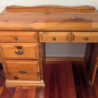 Vintage Pine Computer/Office Desk Approx 41" x 19" x 31"