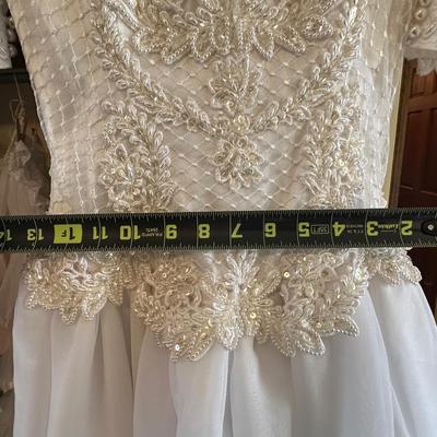 Vintage Wedding Dress with Gloves & Garter