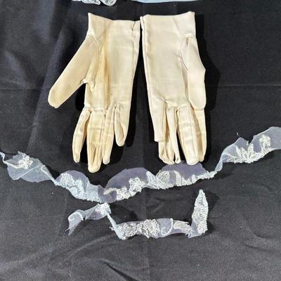 Vintage Wedding Dress with Gloves & Garter