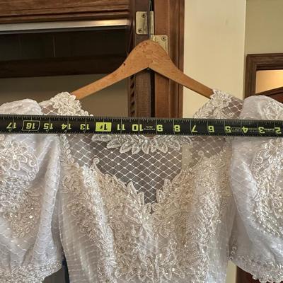 Vintage Wedding Dress with Gloves & Garter