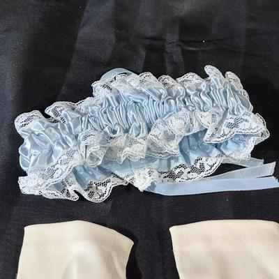 Vintage Wedding Dress with Gloves & Garter