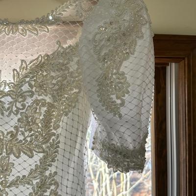 Vintage Wedding Dress with Gloves & Garter
