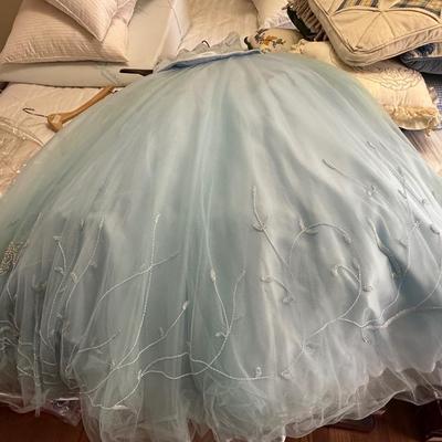 Two Blue Debutante Girls Dresses