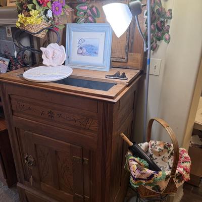 Lot 3: Antique Ice Box & More