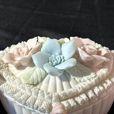 Vintage Floral & Ballerina Figurines and Trinket Dishes