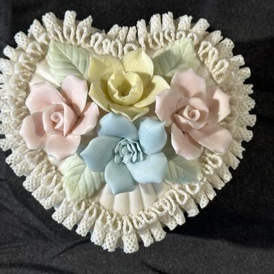 Vintage Floral & Ballerina Figurines and Trinket Dishes