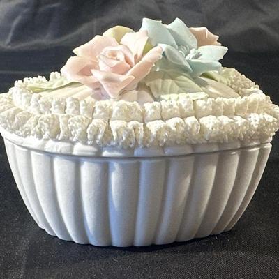 Vintage Floral & Ballerina Figurines and Trinket Dishes