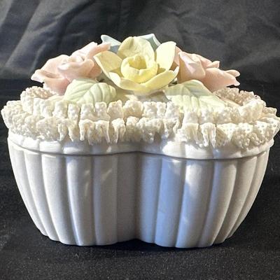 Vintage Floral & Ballerina Figurines and Trinket Dishes