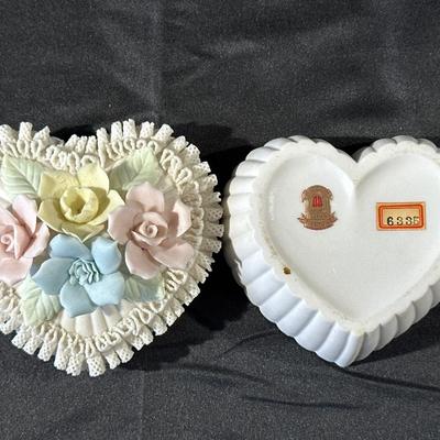 Vintage Floral & Ballerina Figurines and Trinket Dishes