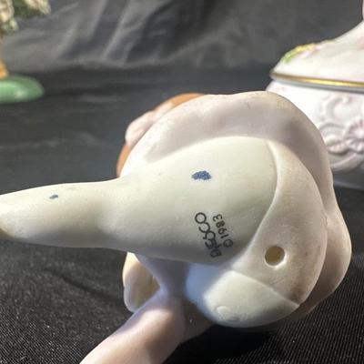 Vintage Floral & Ballerina Figurines and Trinket Dishes