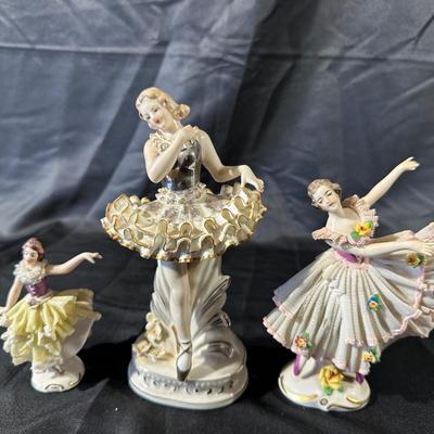 Lot of 3 Vintage Ballerina Figures