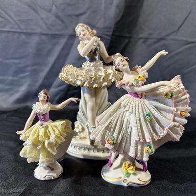 Lot of 3 Vintage Ballerina Figures