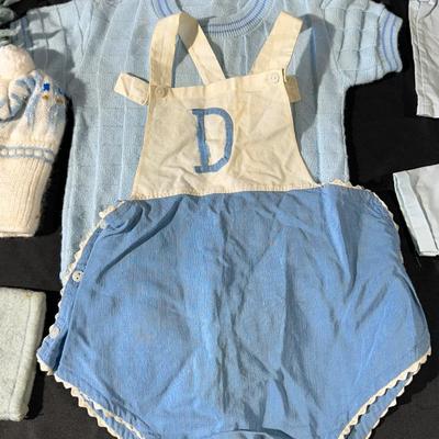 Baby Blues! Lot of Vintage & Antique Baby Clothing including a Baby Blanket & Woolen Bunting