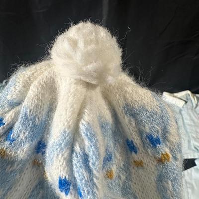 Baby Blues! Lot of Vintage & Antique Baby Clothing including a Baby Blanket & Woolen Bunting