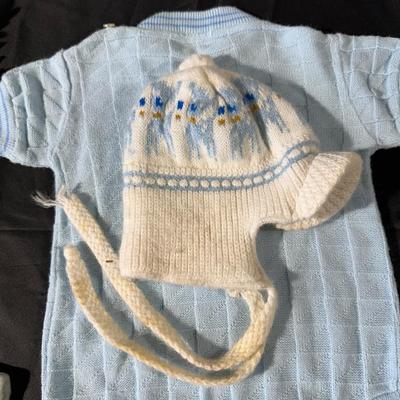 Baby Blues! Lot of Vintage & Antique Baby Clothing including a Baby Blanket & Woolen Bunting