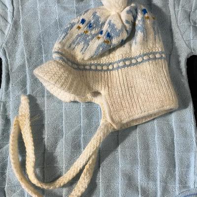 Baby Blues! Lot of Vintage & Antique Baby Clothing including a Baby Blanket & Woolen Bunting