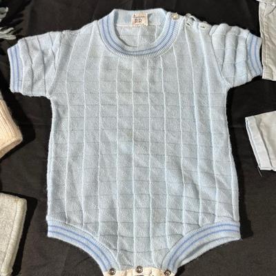 Baby Blues! Lot of Vintage & Antique Baby Clothing including a Baby Blanket & Woolen Bunting