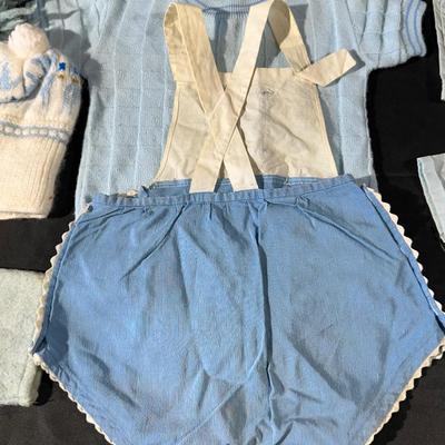 Baby Blues! Lot of Vintage & Antique Baby Clothing including a Baby Blanket & Woolen Bunting