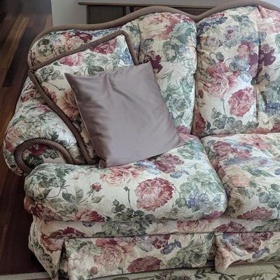 Upholstered Floral Couch