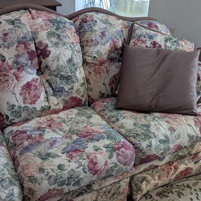 Upholstered Floral Couch