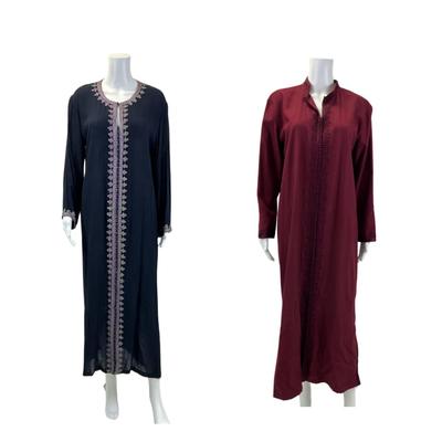 587 Two Button Up Abaya Robes