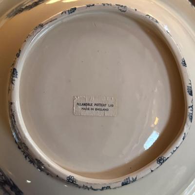 Blue & White Porcelain Wash Bowl & Pitcher